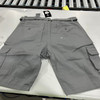 BLU ROCK NWT BLU ROCK MEN'S SMOKE CARGO BELTED BERMUDA SHORT - SIZE: 34 - GRAY New