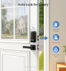 VEISE FINGERPRINT DOOR LOCK, KEYLESS ENTRY, ELECTRONIC, KS02A - MATTE BLACK