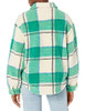 SJB10043 Bandier Sincerely Jules X Aspen Sherpa Jacket Medium Green Plaid New