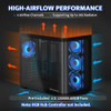 DARKFLASH ATX MID-TOWER GAMING PC CASE BACK PLUG-IN BTF MOTHERBOARD - BLACK