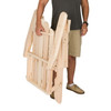 SHINE COMPANY TRADITIONAL CEDAR WOOD FOLDING ADIRONDACK CHAIR IN - BEIGE