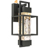 PARTPHONER MODERN OUTDOOR LIGHT FIXTURE DUSK TO DAWN LIGHTING 15"H - BLACK