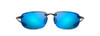 Maui Jim Ho'okipa Sport Sunglasses Smoke Gray/Blue Hawaii MJ0407S004