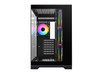 DIYPC ARGB-DC200-BK Black USB3.0 Tempered Glass ATX Dual Chamber Gaming Computer