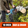 SENIX CHAINSAW CORDLESS, 20V 14" BATTERY CHAINSAW, GRAYISH BLUE