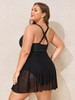 SOTHEA WOMENS PLUS SIZE BATHING SUIT ONE PIECE SWIM DRESS TUMMY - 18W - BLACK