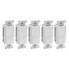 AMAZONCOMMERCIAL PADDLE LIGHT SWITCH 4-WAY 5-PACK WHITE YQDS415N-Q-5P - WHITE