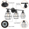 SHINE HAI 3-LIGHT INDUSTRIAL BATHROOM VANITY LIGHTS W200004P3 - BLACK