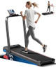 CURSOR FITNESS WALKING PAD TREADMILL 2.5HP QUIET FOLDING TREADMILL - BLACK