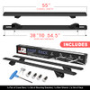 J2 ENGINEERING J2-RR-135-BK PAIR OF 55" ALUMINUM ROOF RACK CROSS BARS - BLACK