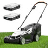 LITHELI CORDLESS LAWN MOWER 2*20V ELECTRIC LAWN MOWERS 16" BLACK & WHITE