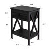 GOOD & GRACIOUS Multi-Function Nightstands, Small Narrow End Table with Drawer