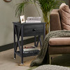 GOOD & GRACIOUS Multi-Function Nightstands, Small Narrow End Table with Drawer