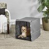 MIDWEST HOMES FOR PETS DOUBLE DOOR 24-INCH DOG CRATE KIT, BUNDLE - BLACK