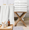 SIMPLY LOFTY 100% COTTON BATH TOWELS SET OF 6 ULTRA SOFT RING SPUN - WHITE New