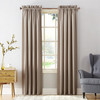 SUN ZERO BARROW ENERGY EFFICIENT ROD POCKET CURTAIN PANEL PAIR - STONE