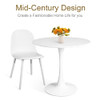 Mid Century Modern Round Dining Table Set for 4 with Chairs