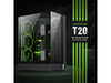 GAMEMAX T20 BK Black case. Three-sided tempered glass offers a full,