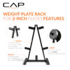CAP BARBELL A FRAME OLYMPIC PLATE RACK DARK GRAY 15B5PUJO