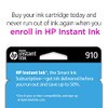 HP 910 MAGENTA INK INSTANT INK HP PRINTERS WORKS WITH PRINTER SERIES 3YL59AN New