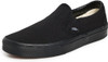 VANS MEN'S VANS CLASSIC SLIP-ON SKATE SHOES - SIZE: MEN 9.5 WOMEN 11 - BLACK