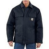 0C0003 CARHARTT MEN LARGE LOOSE FIT FIRM DUCK INSULATED COAT DARK NAVY New