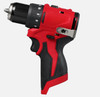 MILWAUKEE M12 12V 3/8" BRUSHLESS DRILL/DRIVER TOOL ONLY, NO BOX- RED/BLACK