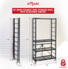 ORIGAMI R2 SERIES FOLDING STEEL STORAGE RACK WITH ADJUSTABLE SHELVES - BLACK