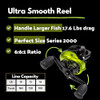 LUNKERHUNT BEDLAM FISHING ROD RIGHT HAND - GREEN