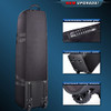 CHAMPKEY 1200D SOFT PADDED GOLF TRAVEL BAG WITH SUPPORT ROD - BLACK New