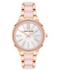 ANNE KLEIN WOMEN'S RESIN BRACELET WATCH ROSE GOLD/Rose Gold/Iridescent