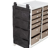 HONEY-CAN-DO 12-DRAWER METAL ROLLING STORAGE CART WITH SIDE POCKETS CRT-09104