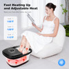 KNQZE COLLAPSIBLE FOOT SPA BATH WITH HEAT REMOTE CONTROL TIMER - BLACK/WHITE