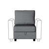 Real Relax Ottoman Linen Fabric Modular Sofa Couch - Light Gray
