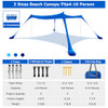 COMMOUDS BEACH TENT SUN SHELTER UPF50+ POP UP BEACH CANOPY - ROYAL BLUE