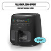 CRUZ 8.0 QT DIGITAL AIR FRYER TURBOCRISP TECHNOLOGY TOUCH SCREEN - BLACK