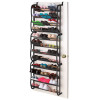 HOME BASICS 36 PAIR OVER THE DOOR STEEL SHOE RACK - BLACK New