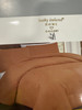 KATHY IRELAND 3 PIECE PREMIUM WAFFLE DOWN ALTERNATIVE COMFORTER SET QUEEN BROWN