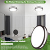 TOBUSA 2-Pack 36w LED Ceiling Lights 12inch Flush Mount Light Fixture - Bronze