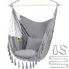 Y- STOP HAMMOCK CHAIR HANGING ROPE SWING - LIGHT GRAY