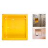 UNI-GREEN TILE SHOWER NICHE RECESSED SQUARE DIMENSION 14" × 14" × 4D - YELLOW New