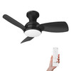 CONSCIOT CEILING FAN LIGHTS 30 KIDS BLUSH MOUNT REVERSIBLE QUIET - BLACK