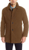 COLE HAAN MENS BUTTON UP WOOL PLUSH CAR COAT - SIZE: MEN L - CAMEL New