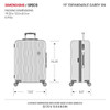 SWISS GEAR SWISSGEAR 7272 ENERGIE EXPANDABLE HARDSIDE LUGGAGE - GUNMETAL New