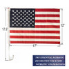 JULYSGIFT US AMERICAN PATRIOTIC CAR WINDOW CLIP FLAG 17" X 12" - 12 COUNT