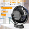 Koonie 10000mAh Misting Fan, Battery Operated Mist Fan Desk Fan Clip on Fan