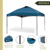 ARROWHEAD OUTDOOR 12’X12’ POP-UP CANOPY & INSTANT SHELTER KGS0386U - BLUE