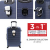 Wrangler 20" Smart Spinner Carry-On Luggage With Usb Charging Port - Navy Blue New