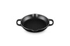 LE CREUSET ENAMELED CAST IRON SIGNATURE DEEP ROUND GRILL 9.75" LICORICE New