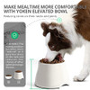 YOKEN ELEVATED DOG BOWLS - CREAM WHITE